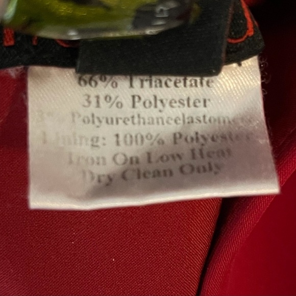 Nha Khanh West Hem A-Line Asymmetrical Short Sleeve Red Dress 10 2373 - Picture 4 of 8